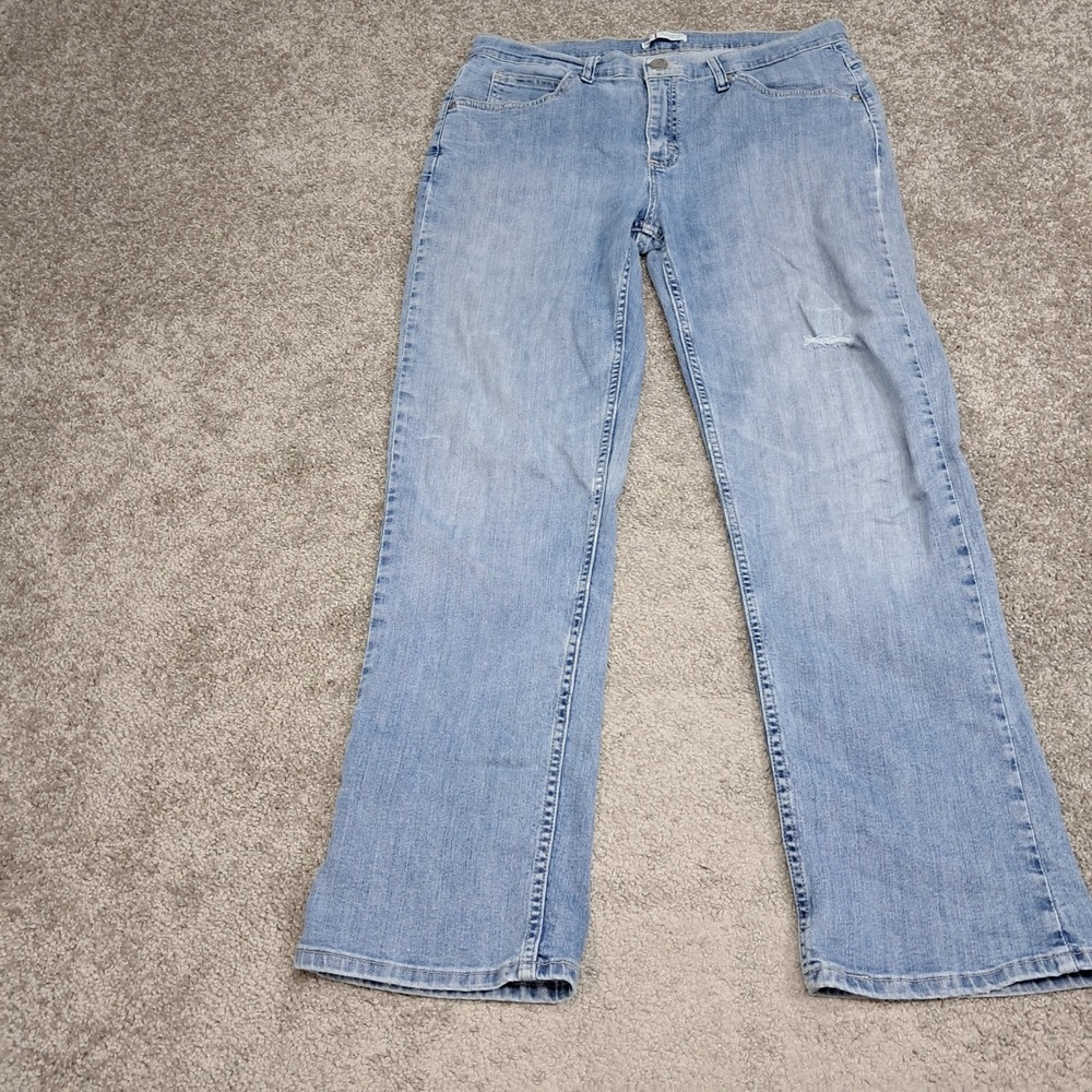Riders by Lee Womens Classic Fit Straight Leg Light Wash Jeans 12M 130M244